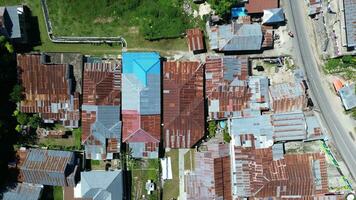 aerial view of houses .aerial view of densely populated settlements photo