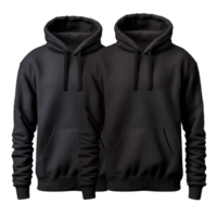 Black tee hoodie isolated png