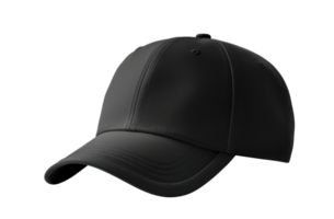 Mockup black baseball cap isolated png