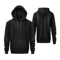 Black tee hoodie isolated png