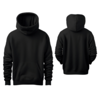 Black tee hoodie isolated png