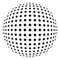 Abstract Decorative Dotted ball isolated. Icon Vector illustration