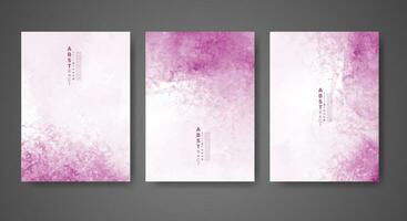 Set of creative hand painted abstract watercolor background. Design for your cover, date, postcard, banner, logo. vector