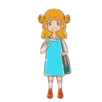 mignonne élèves dans école uniformes sont sauter Heureusement. plat conception style illustration png