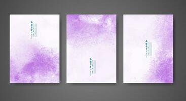 Set of creative hand painted abstract watercolor background. Design for your cover, date, postcard, banner, logo. vector