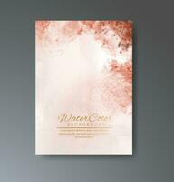 Cover template with watercolor background. Design for your cover, date, postcard, banner, logo. vector