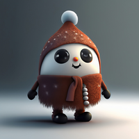 Cute isolated high quality 3D avatar png