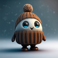 Cute isolated high quality 3D avatar png