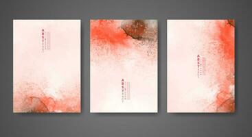 Set of creative hand painted abstract watercolor background. Design for your cover, date, postcard, banner, logo. vector