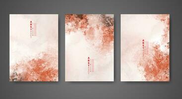 Set of creative hand painted abstract watercolor background. Design for your cover, date, postcard, banner, logo. vector