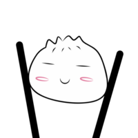 Cute dumpling cartoon png