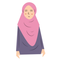 Smiling muslim girl png