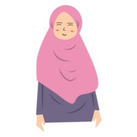 leende muslim flicka png