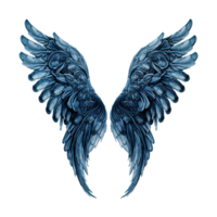 bleu ange ailes ornement génératif ai png