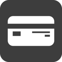 credit card icon in black square. png