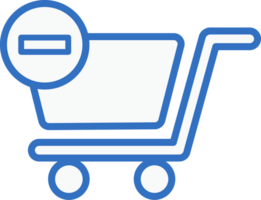 compras carro fuera apagado orden icono línea diseño, monoline iconos png