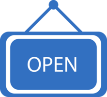 open sign icon line design, monoline icons. png