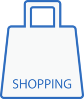 shopping bag icon line design, monoline icons. png