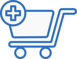 shopping cart add on order icon line design, monoline icons. png