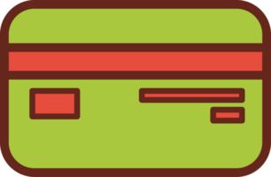 credit card flat icon 3 colors. png