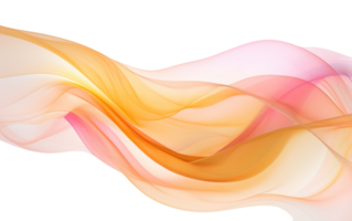 colorful abstract wave on transparent background png