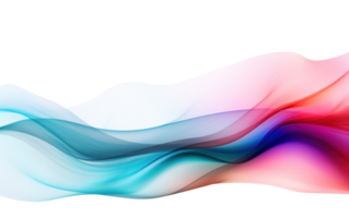 colorful abstract wave on transparent background png