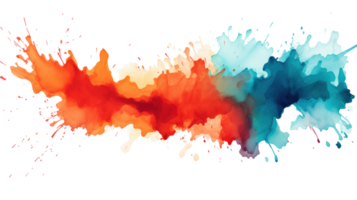 colorful ink splash on transparent background png