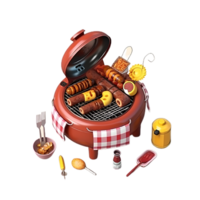 Grill Grillen gebacken Bohnen generativ ai png