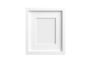 Empty White Frame photo mockup isolated on transparent background. PNG file, cut out. AI Generated