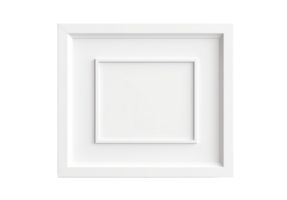 Empty White Frame photo mockup isolated on transparent background. PNG file, cut out. AI Generated