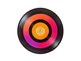 Analog record isolated on transparent background. PNG file, cut out. AI Generated