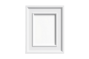 Empty White Frame photo mockup isolated on transparent background. PNG file, cut out. AI Generated