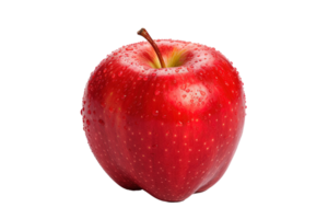 Apple isolated on transparent background. PNG file, cut out. AI Generated