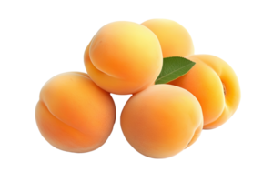 Apricot isolated on transparent background. PNG file, cut out. AI Generated