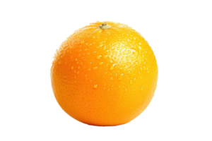 Orange isolated on transparent background. PNG file, cut out. AI Generated
