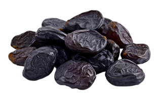 Dehydrated prunes isolated on transparent background. PNG file, cut out. AI Generated