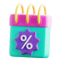 3D Shopping Bag illustration for landing page Icon, Market place, social media, online shopping, 3D Rendering png