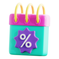 3d Einkaufen Tasche Illustration zum Landung Seite Symbol, Markt Ort, Sozial Medien, online Einkaufen, 3d Rendern png