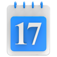 3d render on calendar icon transparent background png