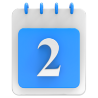 3d render on calendar icon transparent background png