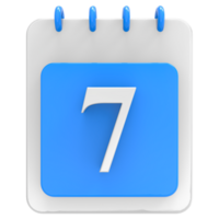 3d render on calendar icon transparent background png