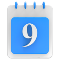 3d machen auf Kalender Symbol transparent Hintergrund png