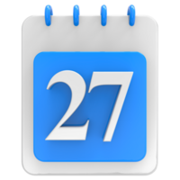 3d render on calendar icon transparent background png