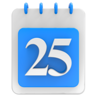 3d render on calendar icon transparent background png