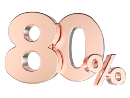 Percent Gold Number Forty 3d Rendering 3d Transparent PNG