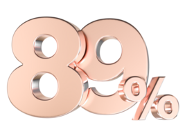 Percent Gold Number Forty 3d Rendering 3d Transparent PNG