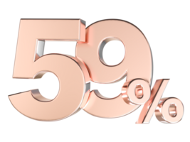 Percent Gold Number Forty 3d Rendering 3d Transparent PNG