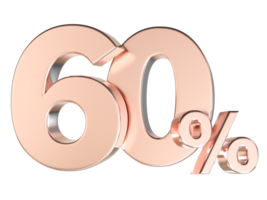 Percent Gold Number Forty 3d Rendering 3d Transparent PNG