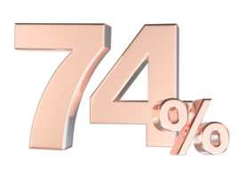 Percent Gold Number Forty 3d Rendering 3d Transparent PNG