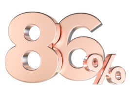 Percent Gold Number Forty 3d Rendering 3d Transparent PNG